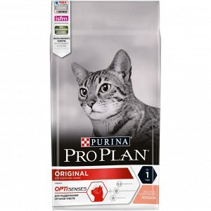 Сухой корм PRO PLAN для кошек, лосось/рис, 1.5 кг