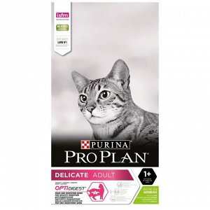 Сухой корм PRO PLAN для кошек с проблемами пищеварения, ягненок, 10 кг