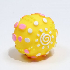 Игрушка пищащая "Чудо-мяч", 6,5 см, жёлтая