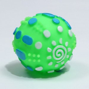 Игрушка пищащая "Чудо-мяч", 6,5 см, зелёная