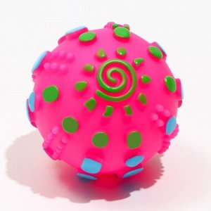 Игрушка пищащая "Чудо-мяч", 6,5 см, розовая