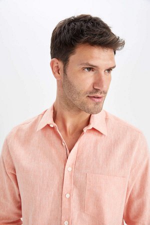 Рубашка оранжевая regular fit