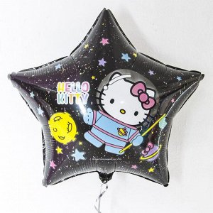 Шар фольгированный 18" Hello Kitty «Космонавт», звезда, 1 шт. в упаковке
