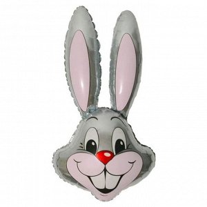 Шар фольгированный 24" «Кролик», цвет серый