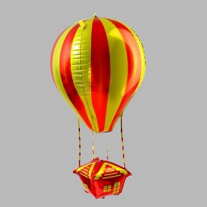 Шар фольгированный 35" «Воздушный шар», фигура, цвет оранжевый