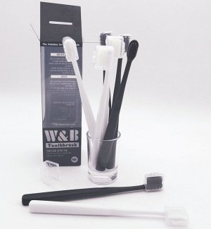 Wonder Bath(Chosungah) Зубные щетки Toothbrush Black/White, 8шт