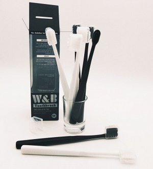 Wonder Bath(Chosungah) Зубные щетки Toothbrush Black/White, 8шт