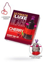 Презервативы Luxe, black ultimate, «Болт на 32», вишня, 18 см, 5,2 см, 1 шт.