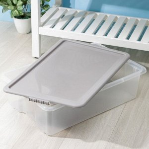 Контейнер для хранения Porter, 32 л, 64x41,5x17,5 см, с крышкой, цвет дымчато-серый