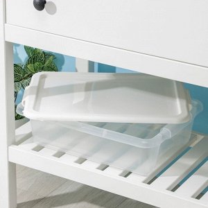Контейнер для хранения Porter, 8 л, 41x31x11 см, с крышкой, слоновая кость