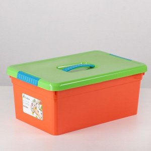 СИМА-ЛЕНД Контейнер для хранения с крышкой Kid&#039;s Box, 10 л, 37,5?25,5?16 см, цвет МИКС