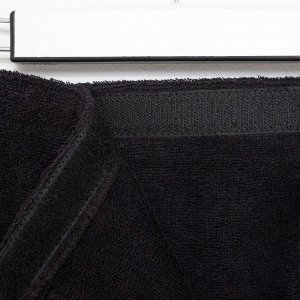 Набор для сауны Экономь и Я:полотенце-парео 68*150см + чалма, цв.черный, 100%хл, 320 г/м2