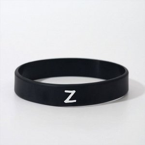 Силиконовый браслет с символикой Z, цвет чёрно-белый, 20 см