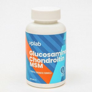 Глюкозамин хондроитин, хондропротектор для укрепления связок и суставов VPLAB Glucosamine Chondroitin MSM, 180 таблеток