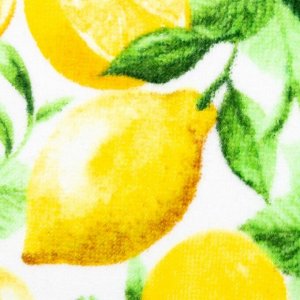 Полотенце кухонное Доляна "Лимон", 40*70±5 см, велюр/махра