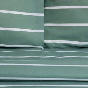 Постельное бельё Этель Дуэт Mint stripes 143х215 см-2шт, 220х240см, 70х70см-2шт, 100% хлопок, поплин