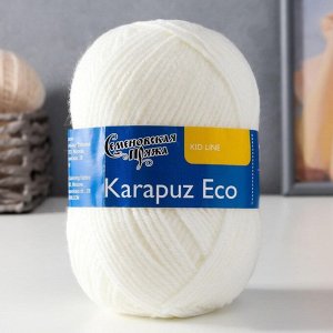 Пряжа Karapuz Eco (КарапузЭко) 90% акрил, 10% капрон 125м/50гр белый (179)