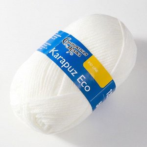 Пряжа Karapuz Eco (КарапузЭко) 90% акрил, 10% капрон 125м/50гр белый (179)