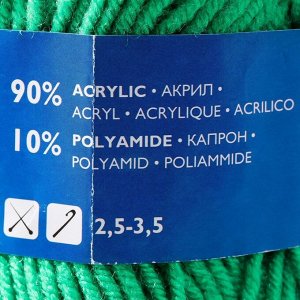 Пряжа Karapuz Eco (КарапузЭко) 90% акрил, 10% капрон 125м/50гр ярк.зел (47)