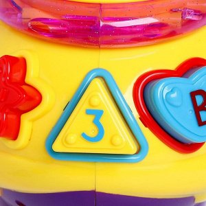 Музыкальная развивающая игрушка с сортером «Горшочек весельчак», звуковые эффекты, цвета МИКС