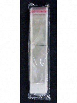 Пакет прозрачный 4 х20 (+4) см со скотчем 1/200 шт HS-66-10