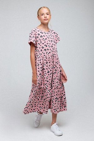 КБ 5758/розовый зефир,леопард к74, платье