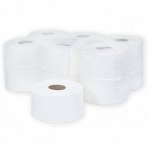 Туалетная бумага белая Pro, 2-сл., 170 м, тиснение листик, втулка 60