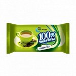 Влажные салфетки 100% Чистоты 15шт с ароматом зеленого чая