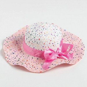 Шляпа женская, цвет светло-розовый, размер 56-58