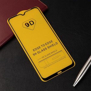 Зaщuтнoe cтekлo 9D для Xiaomi Redmi Note 8, пoлный kлeй, 0.33 мм, 9Н, чepнoe