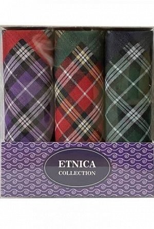 Подарочный набор носовых платков "ETNICA COLLECTION" , 3 шт