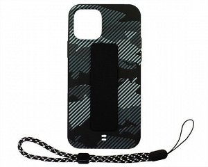 Чехол iPhone 11 Pro Камуфляж с держателем (черный)