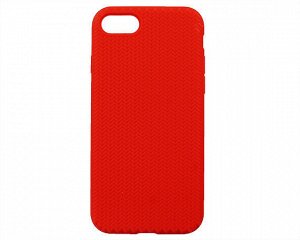 Чехол iPhone 7/8/SE 2020 SC Full Плетеный (красный)