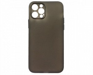 Чехол iPhone 12 Pro TPU Ultra-Thin Matte (темно-серый)