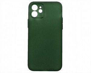 Чехол iPhone 12 TPU Ultra-Thin Matte (темно-зеленый)
