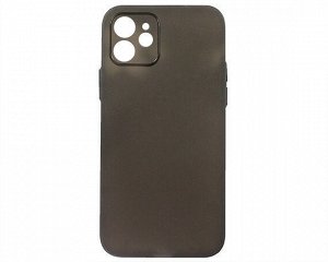 Чехол iPhone 12 TPU Ultra-Thin Matte (темно-серый)