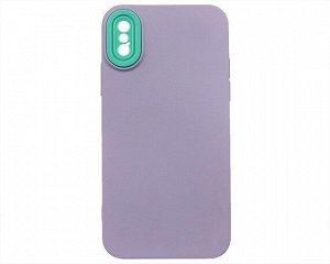 Чехол iPhone X/XS BICOLOR (фиолетовый)