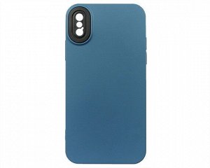 Чехол iPhone X/XS BICOLOR (темно-синий)