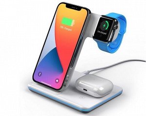 Док станция Z5A Wireless Charger + AirPods + watch series (3in1) белая