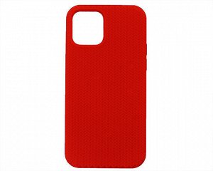 Чехол iPhone 12/12 Pro SC Full Плетеный (красный)