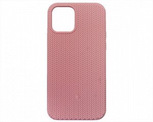 Чехол iPhone 12/12 Pro SC Full Плетеный (розовый)