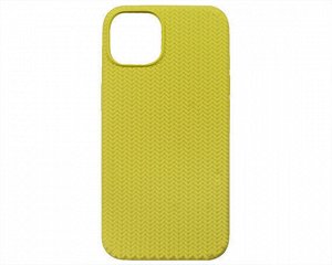 Чехол iPhone 13 SC Full Плетеный (желтый)
