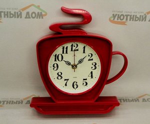 Часы настольные 25*24 см красный "Классика" "Рубин"(10)
