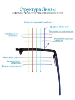 Компьютерные очки Loris 201702 Черно-синий