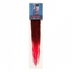 Queen fair SIM-BRAIDS Афрокосы, 60 см, 18 прядей (CE), цвет красный/розовый(#FR-3)