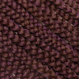 SIM-BRAIDS Афрокосы, 60 см, 18 прядей (CE), цвет каштановый/фиолетовый(#FR-20)