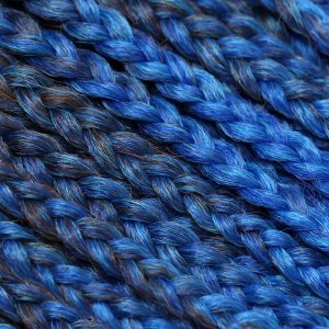 SIM-BRAIDS Афрокосы, 60 см, 18 прядей (CE), цвет чёрный/синий/голубой(#FR-34)