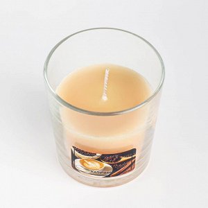 Свеча в гладком стакане ароматизированная "Капучино"