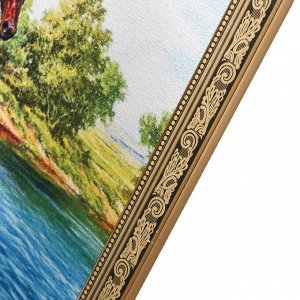 Гобеленовая картина "Галоп" 45*83 см рамка микс