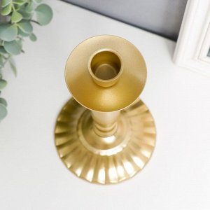 Металлический подсвечник металл на 1 свечу «Прованс», золотой, 22x11x11 см